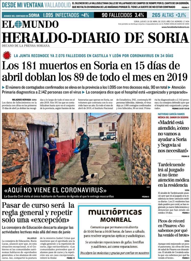 Portada de Diario de Soria (España)