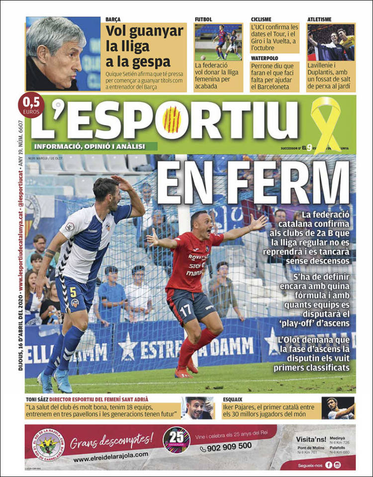 Portada de L'Esportiu : Girona (España)