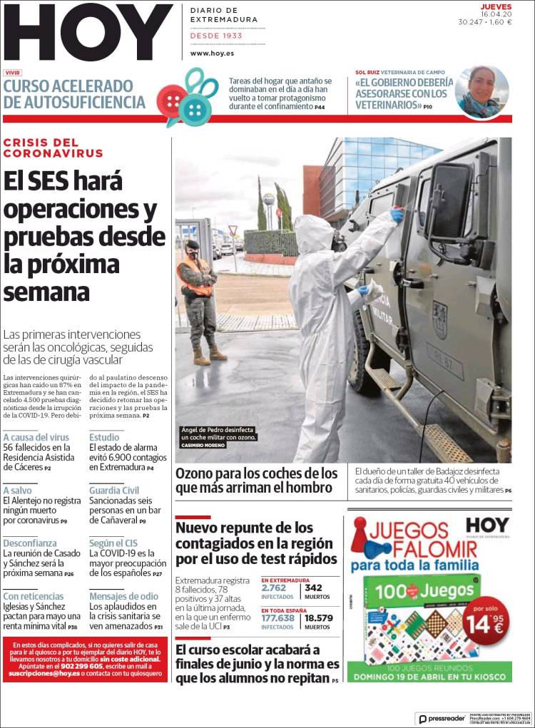 Portada de Hoy - Badajoz (España)