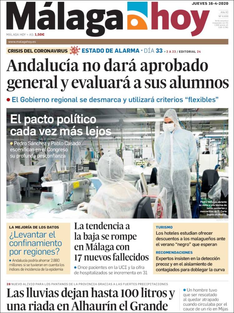 Portada de Málaga Hoy (España)