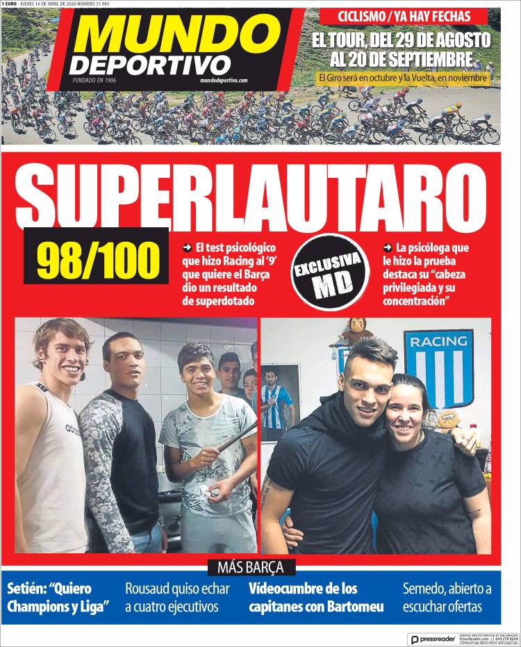 Portada de El Mundo Deportivo (España)