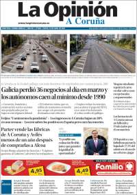 Portada de La Opinión de A Coruña (España)