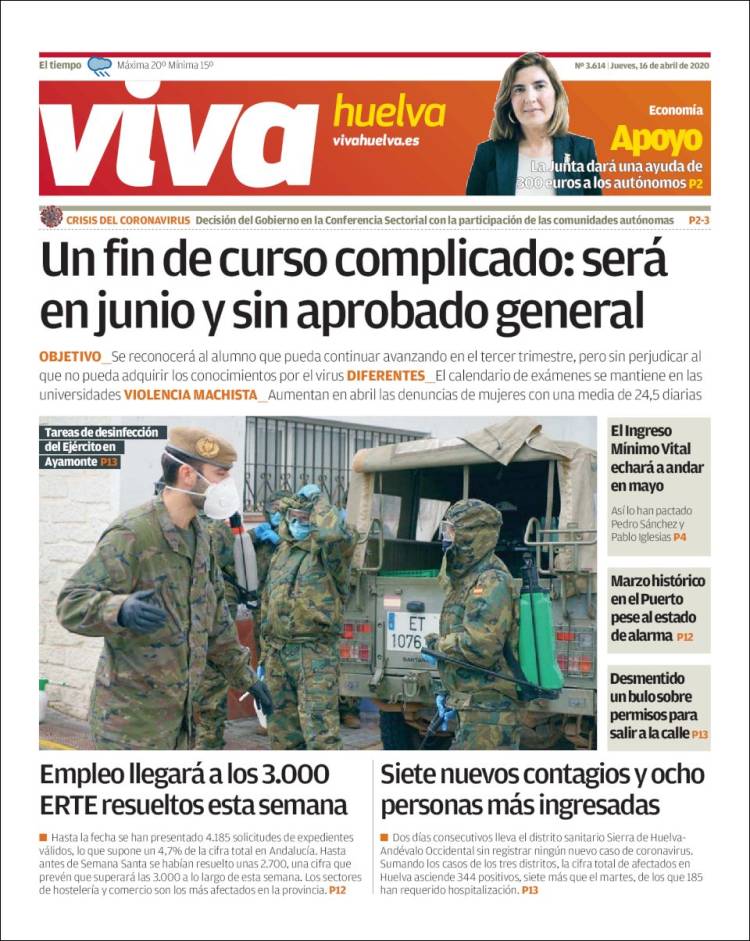 Portada de Viva Huelva (España)