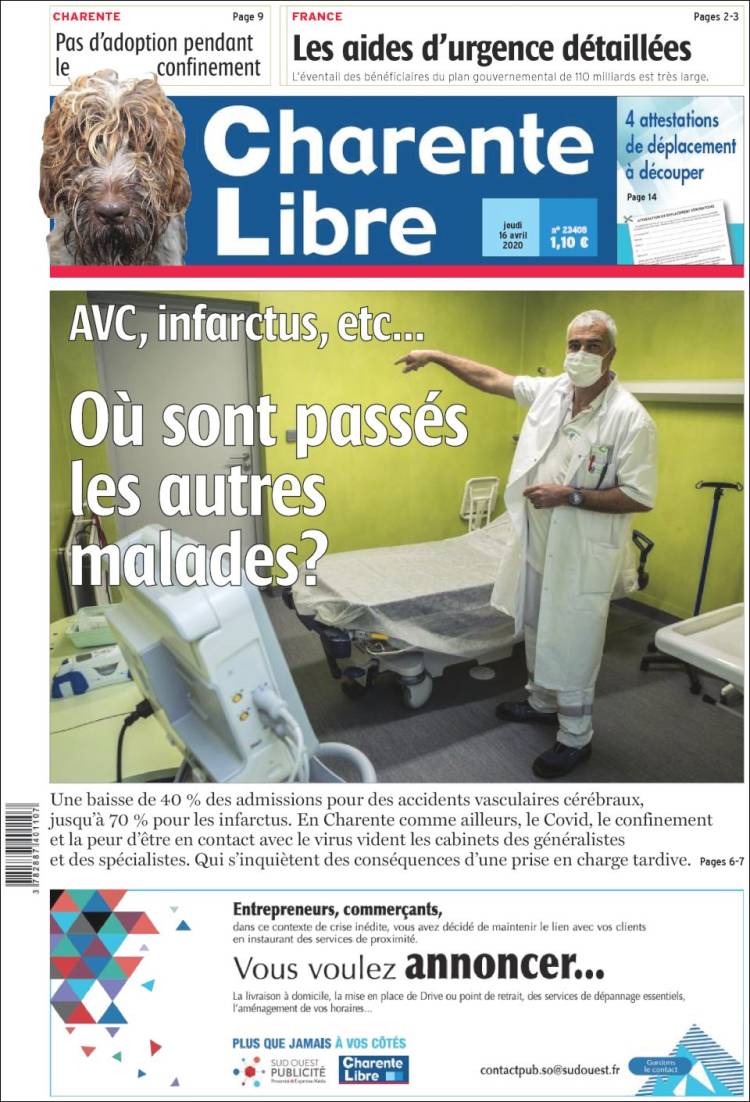 Portada de Charente Libre (Francia)