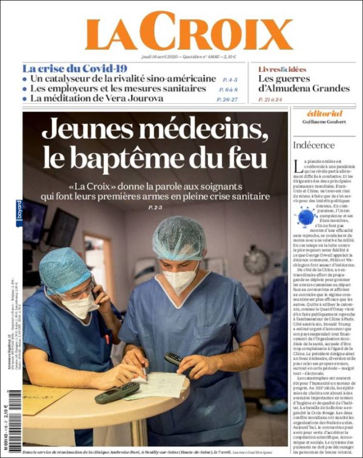 Portada de La Croix (Francia)