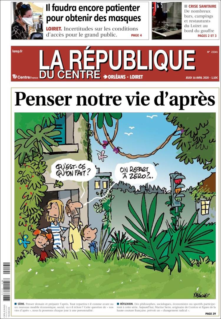 Portada de La République du Centre (Francia)