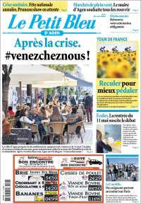 Portada de Le Petit Bleu (Francia)