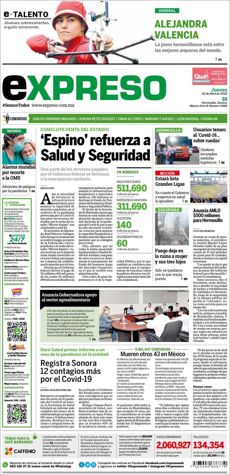 Portada de Expreso (México)