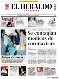 Portada de El Heraldo de Tabasco (México)