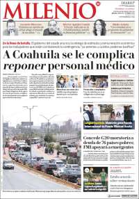 Portada de Milenio - Laguna (México)