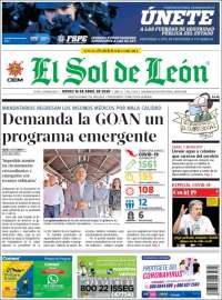 Portada de El Sol de León (México)