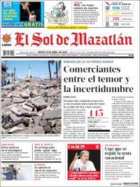 Portada de El Sol de Mazatlán (México)