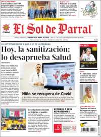 Portada de El Sol de Parral (México)