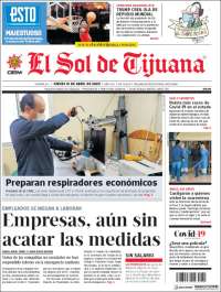 Portada de El Sol de Tijuana (México)