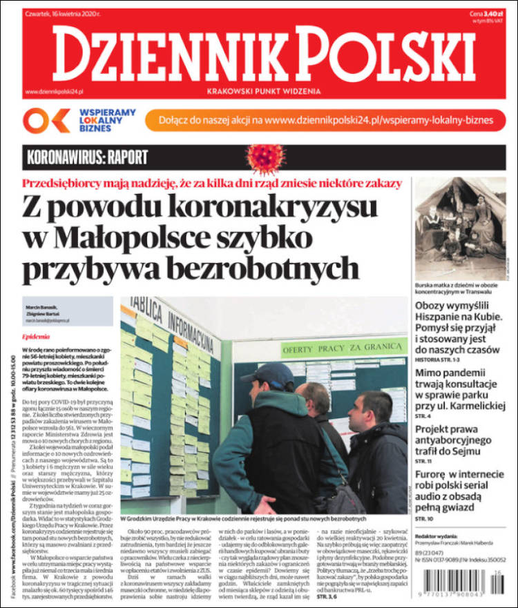 Portada de Dziennik (Polonia)