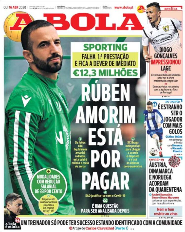 Portada de A Bola (Portugal)