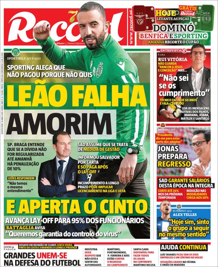 Portada de Record (Portugal)