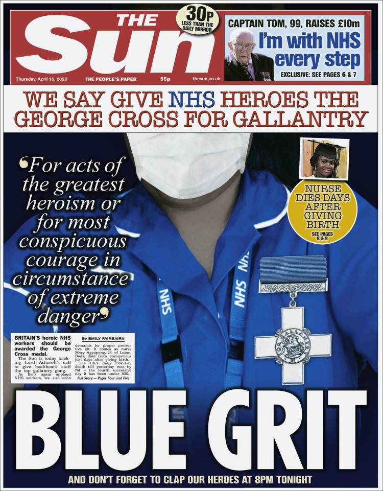 Portada de The Sun (Reino Unido)