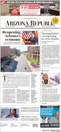 Portada de Arizona Republic News (USA)