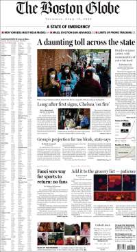 Portada de Boston Globe (USA)