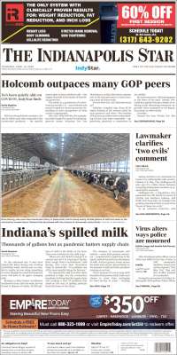 Portada de The Indianapolis Star (USA)