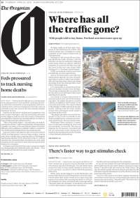 Portada de The Oregonian (USA)