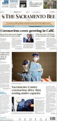 Portada de The Sacramento Bee (USA)