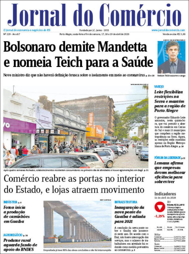 Portada de Jornal do Comércio (Brasil)