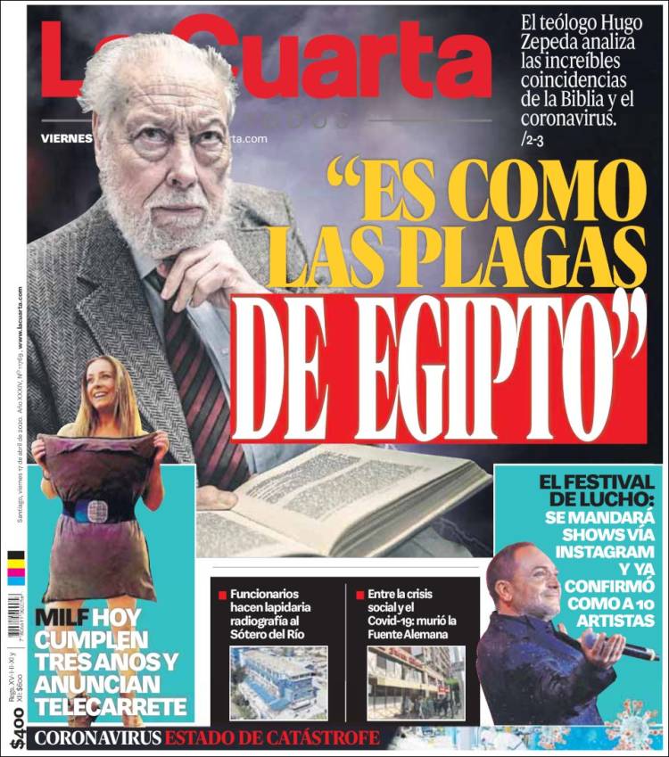 Portada de La Cuarta (Chile)