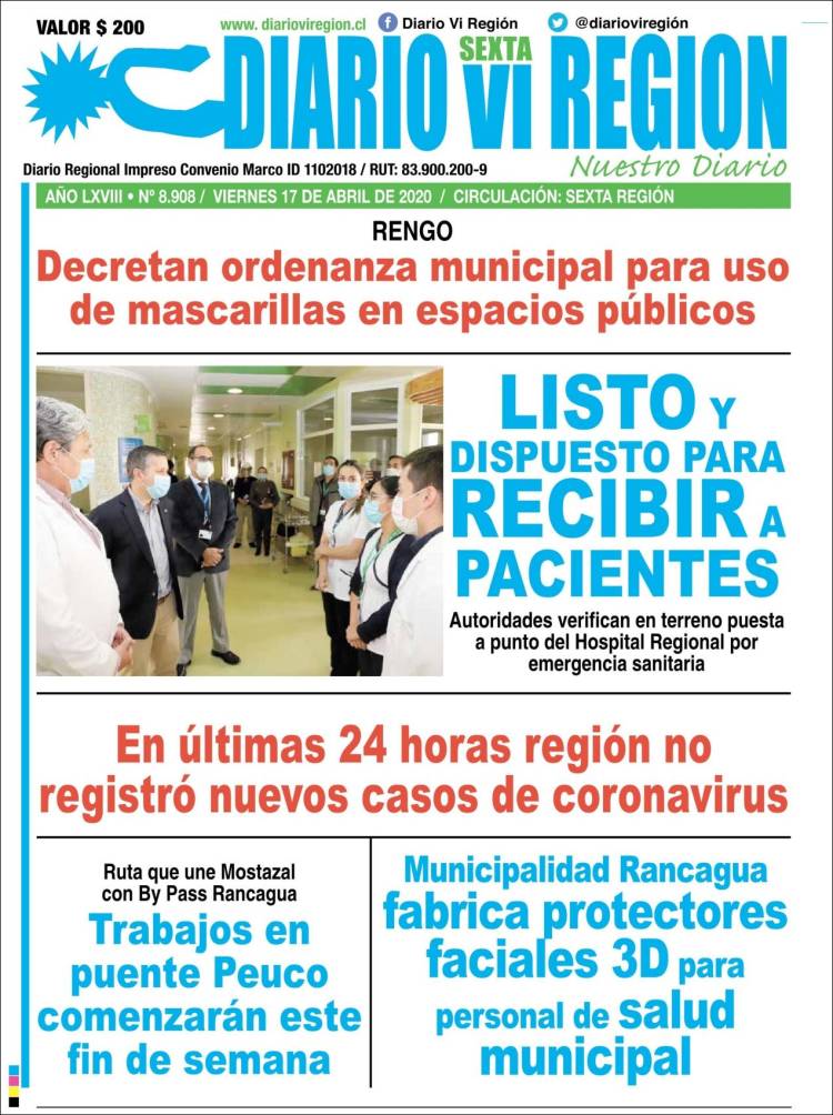Portada de Diario VI Región (Chile)