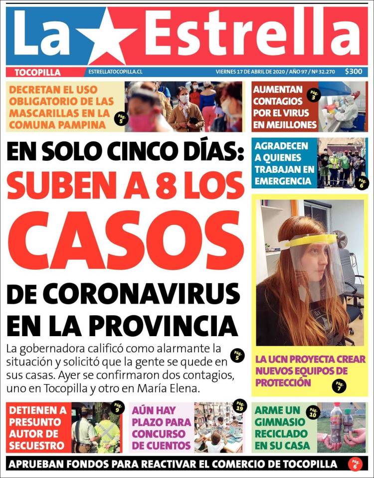 Portada de La Estrella de Tocopilla (Chile)