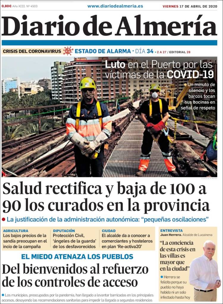 Portada de Diario de Almería (Espa&ntilde;a)