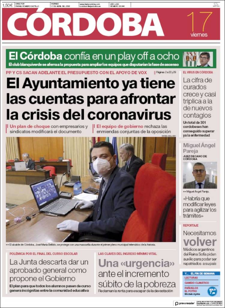 Portada de Diario de Córdoba (Espa&ntilde;a)