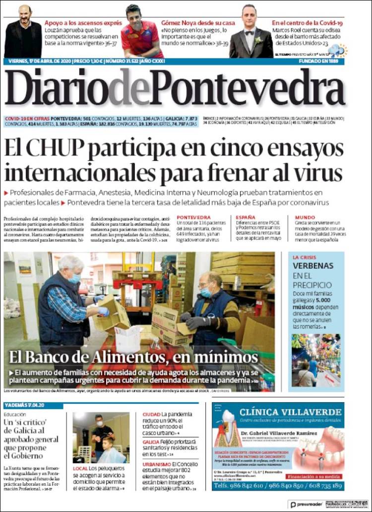 Portada de Diario de Pontevedra (Espa&ntilde;a)