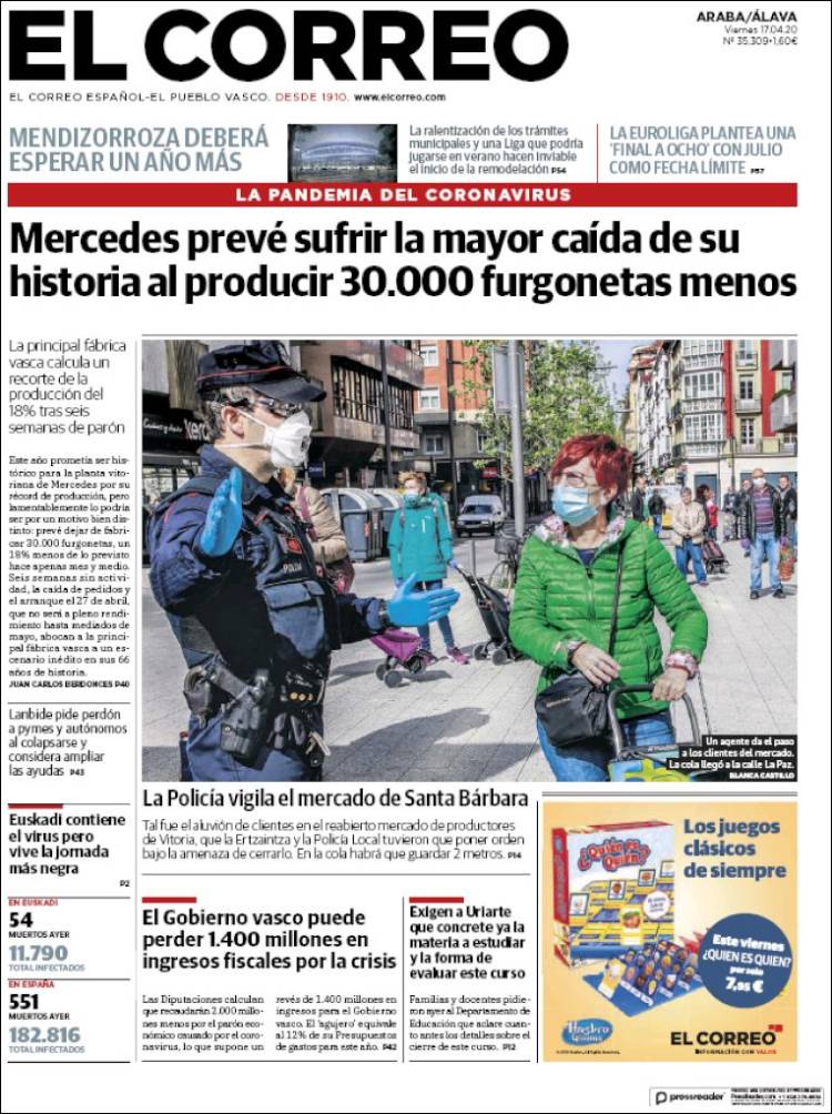 Portada de El Correo - Álava (Espa&ntilde;a)