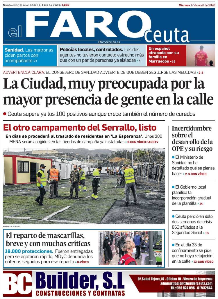 Portada de El Faro de Ceuta (Espa&ntilde;a)