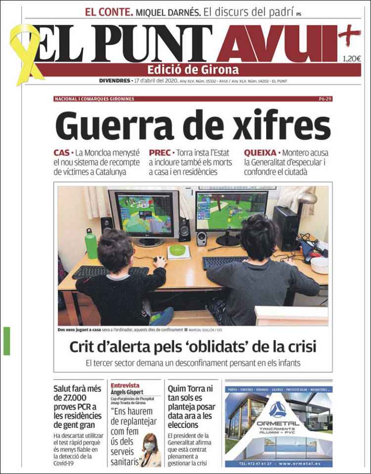 Portada de El Punt Avui - Girona (Espa&ntilde;a)