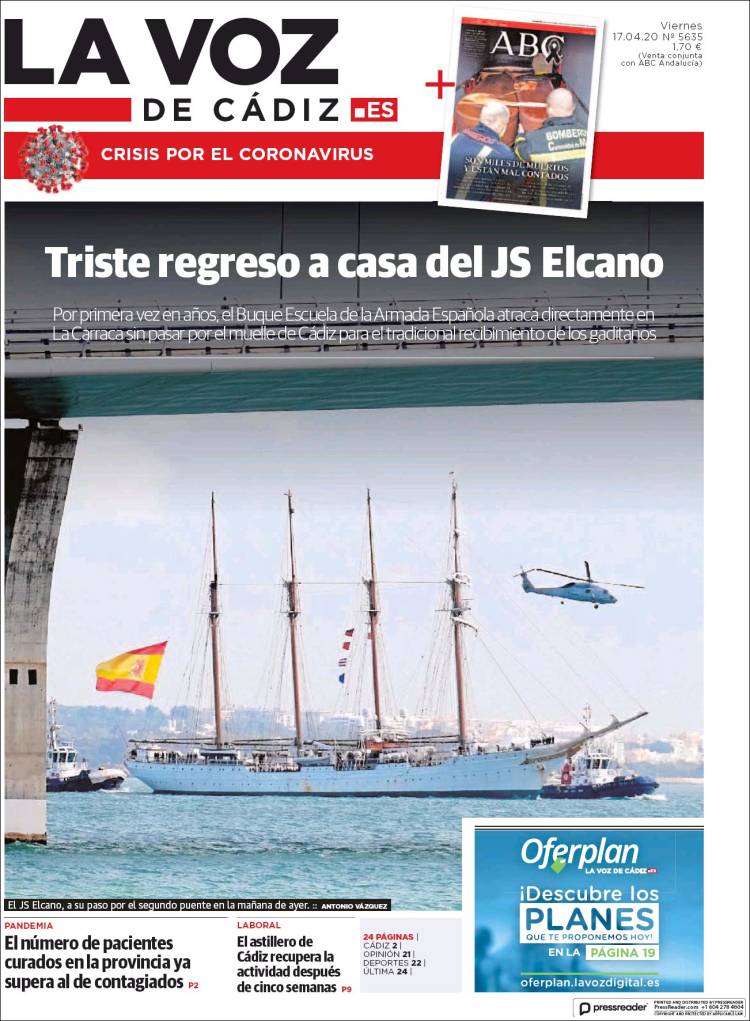 Portada de La Voz de Cádiz (Espa&ntilde;a)