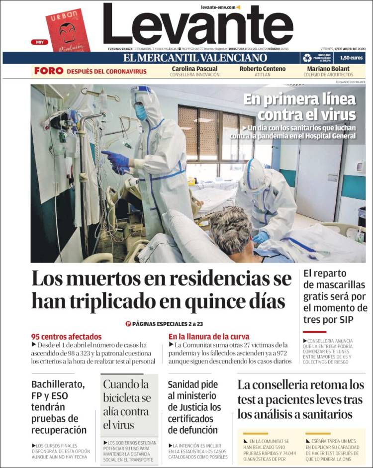 Portada de Levante (Espa&ntilde;a)