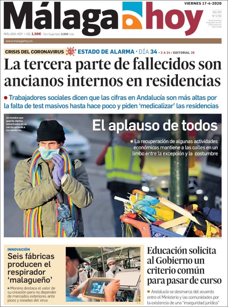 Portada de Málaga Hoy (Espa&ntilde;a)
