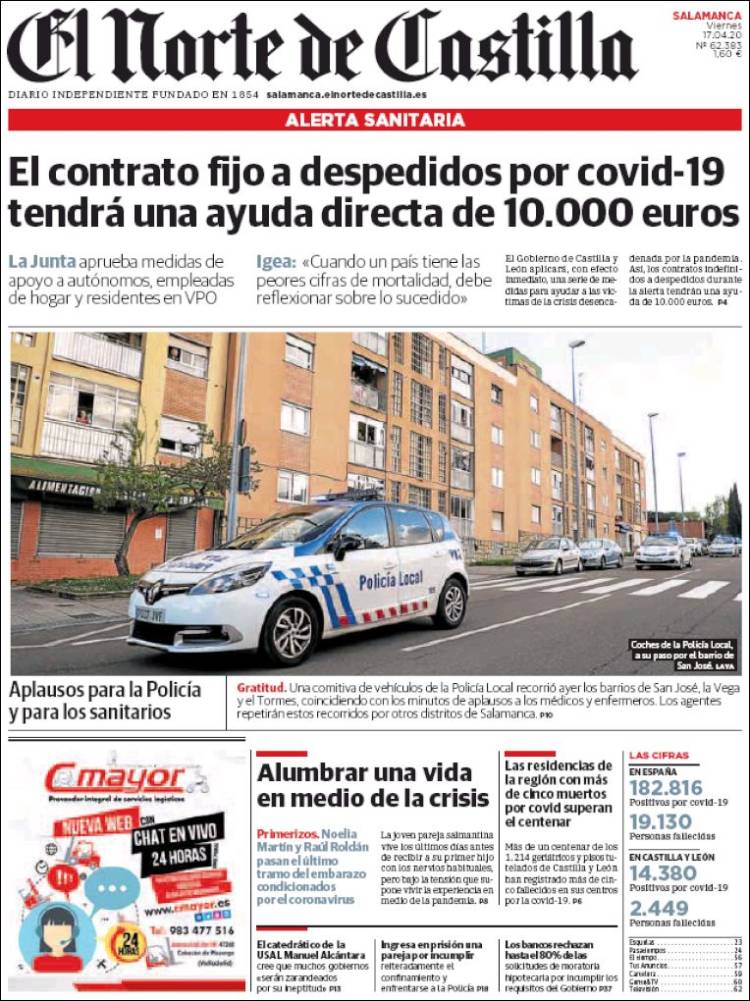 Portada de Norte de Castilla - Salamanca (Espa&ntilde;a)