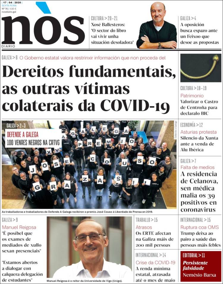 Portada de Nòs Diario (Espa&ntilde;a)