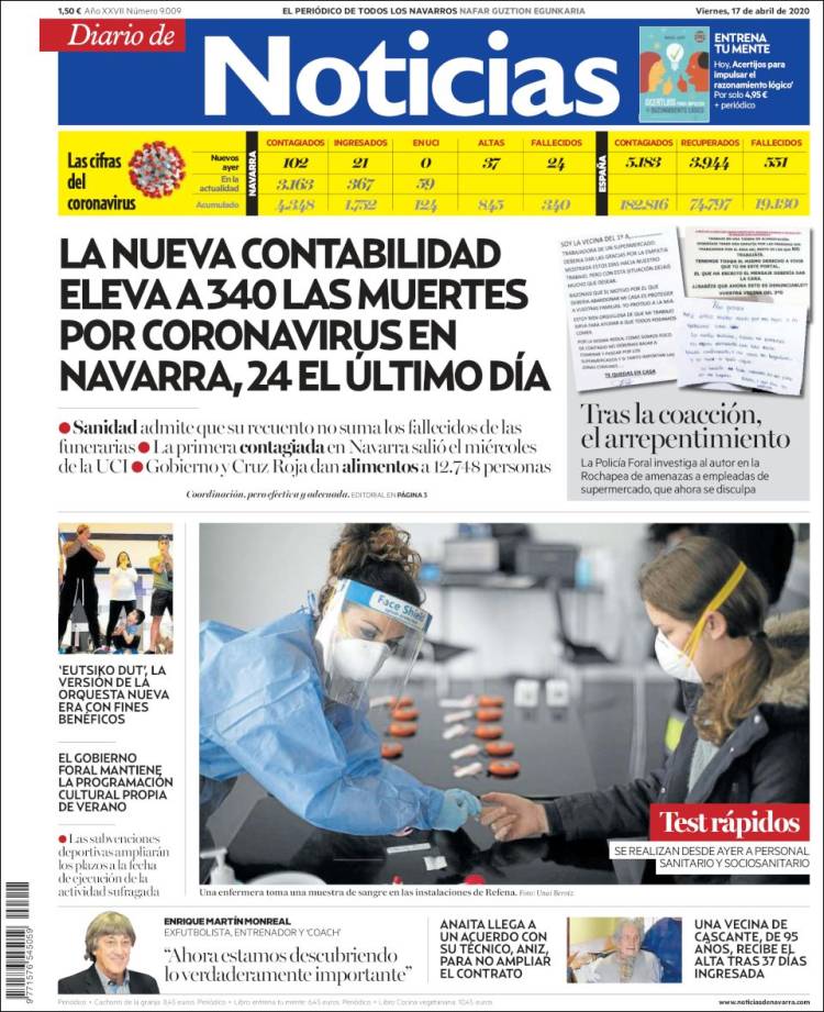Portada de Noticias de Navarra (Espa&ntilde;a)
