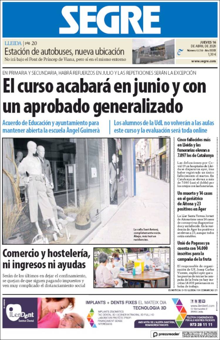 Portada de Segre  (Espa&ntilde;a)