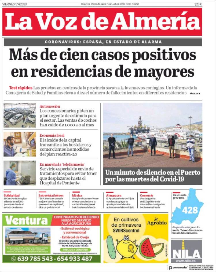 Portada de La Voz de Almería (Espa&ntilde;a)