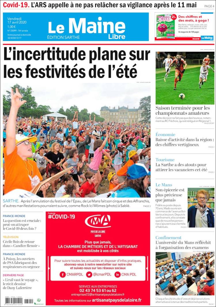 Portada de Le Maine Libre (France)