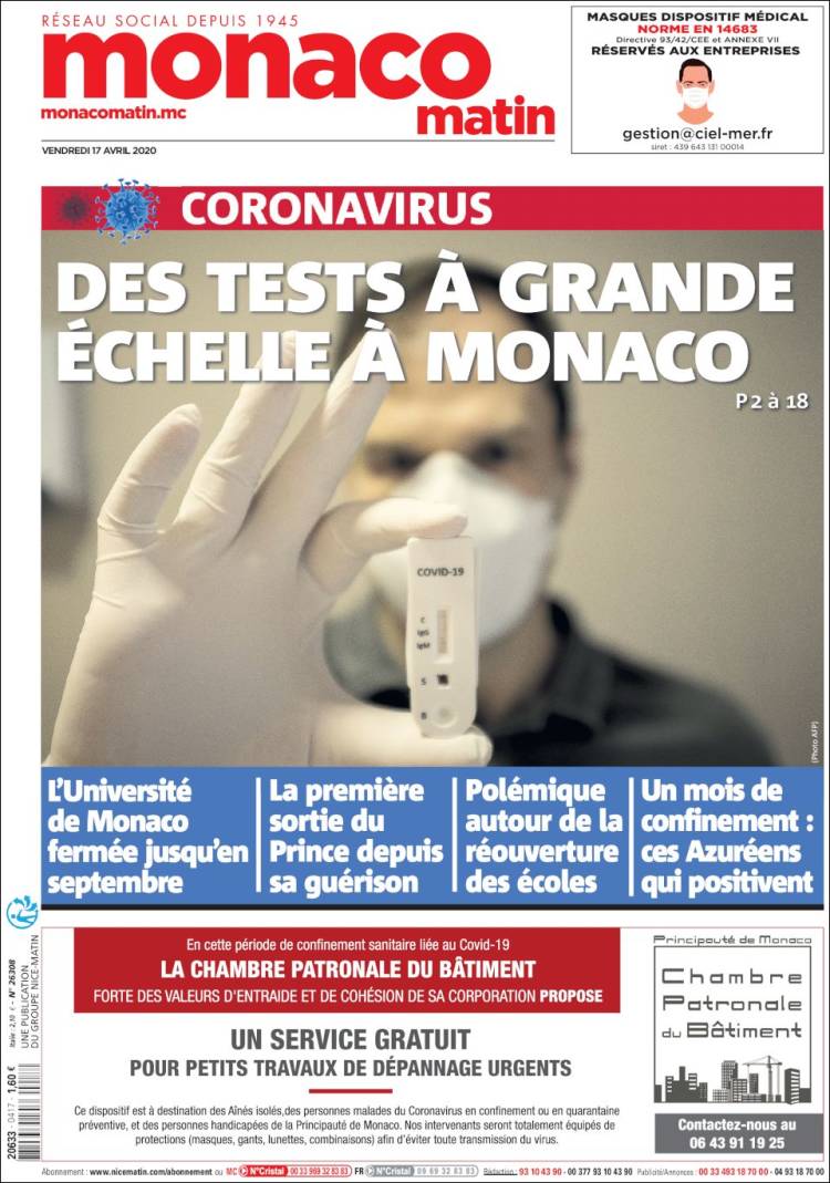 Portada de Nice-Matin (France)