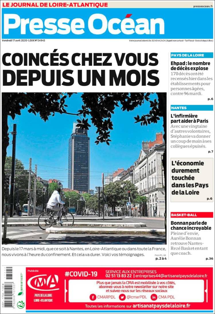 Portada de Presse Ocean (France)
