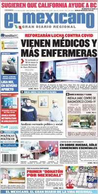 Portada de El Mexicano - El Gran Diario Regional (México)