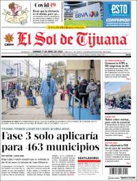 Portada de El Sol de Tijuana (México)